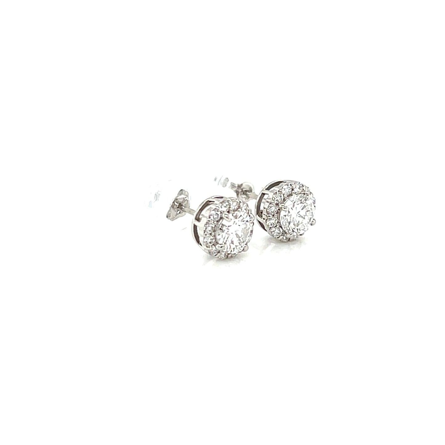 Halo Earrings 0.7/0.24ct - JMW Jewelry Wholesale