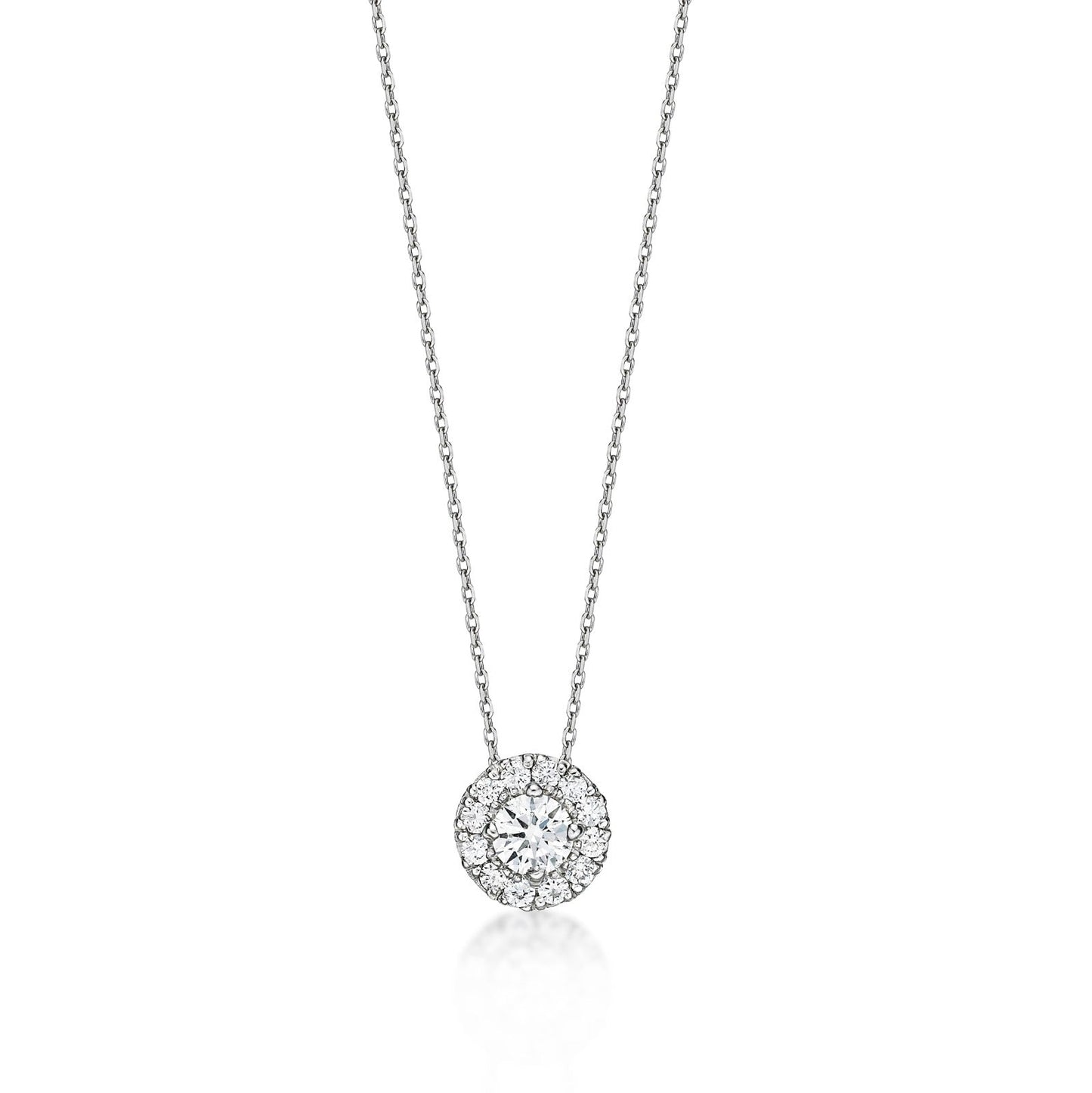 Halo Necklace 0.2/017ct - JMW Jewelry Wholesale