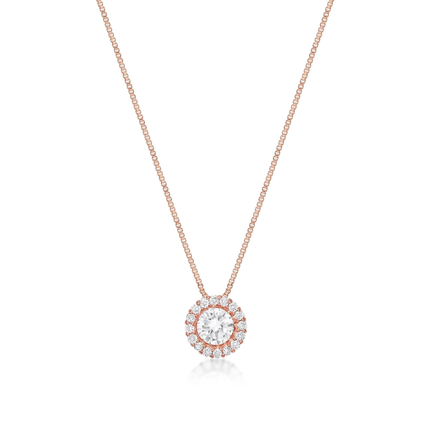 Halo Necklace 0.3/0.08ct - JMW Jewelry Wholesale