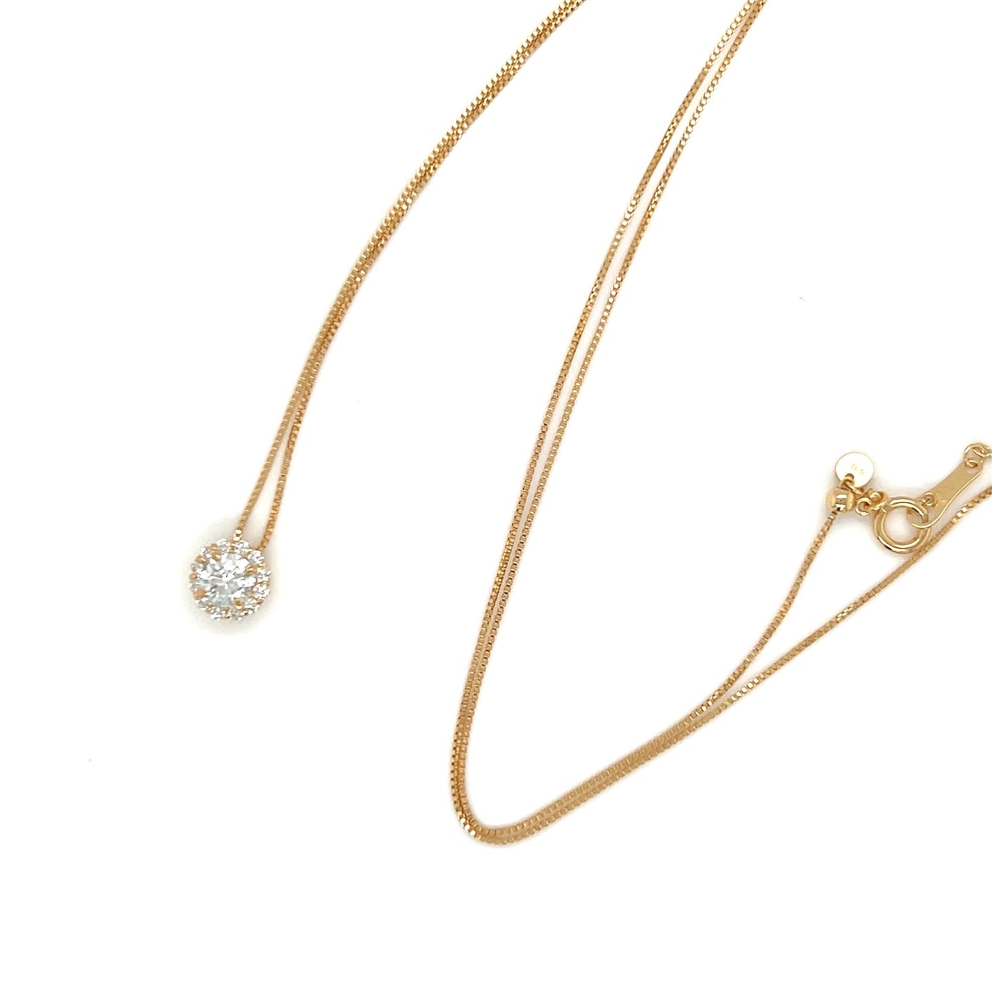Halo Necklace 0.3/0.12ct - JMW Jewelry Wholesale