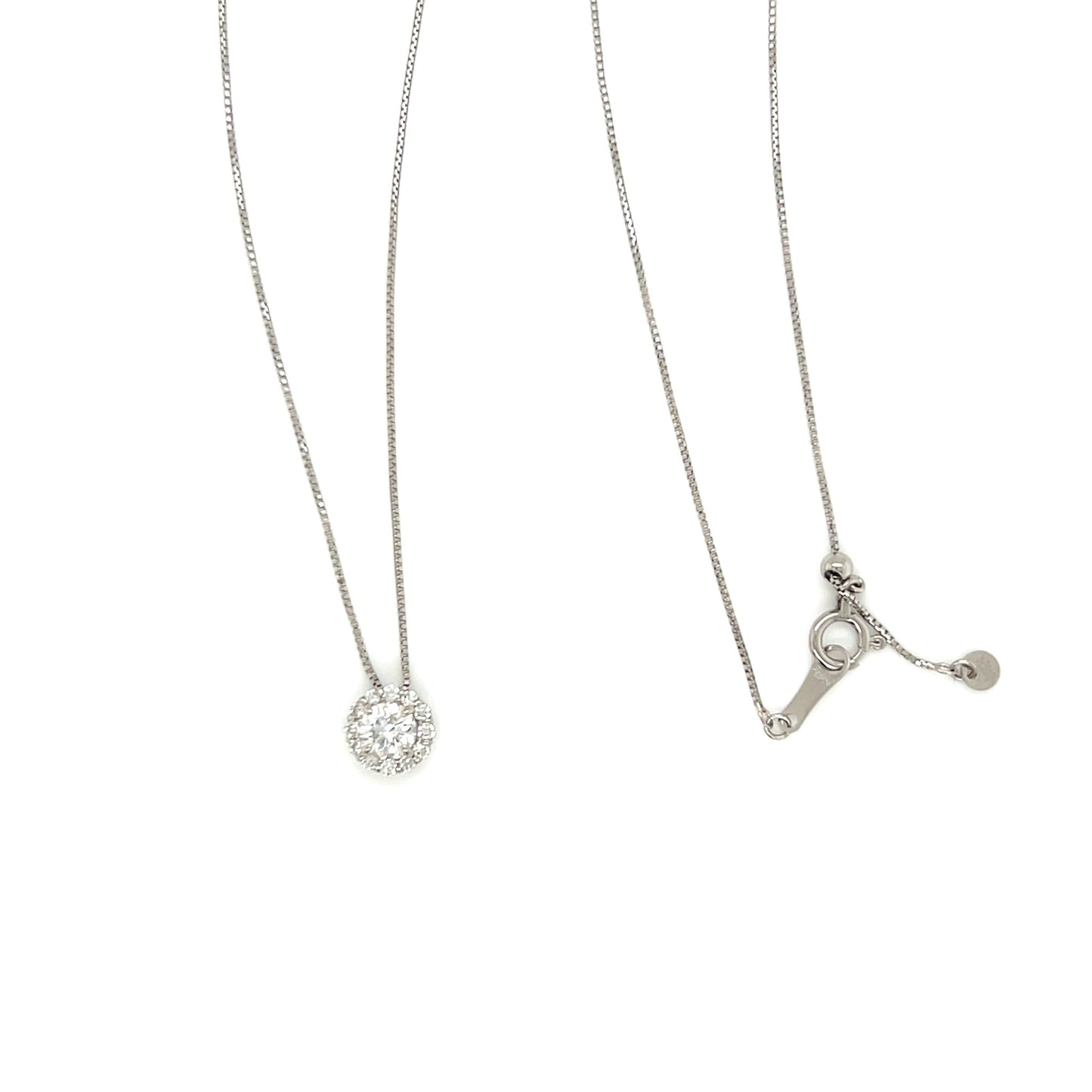 Halo Necklace 0.3/0.12ct - JMW Jewelry Wholesale