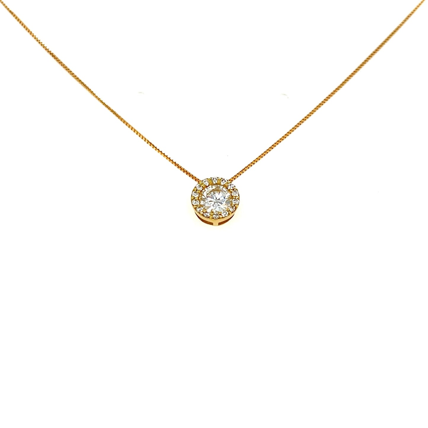 Halo Necklace 0.5/0.1ct - JMW Jewelry Wholesale