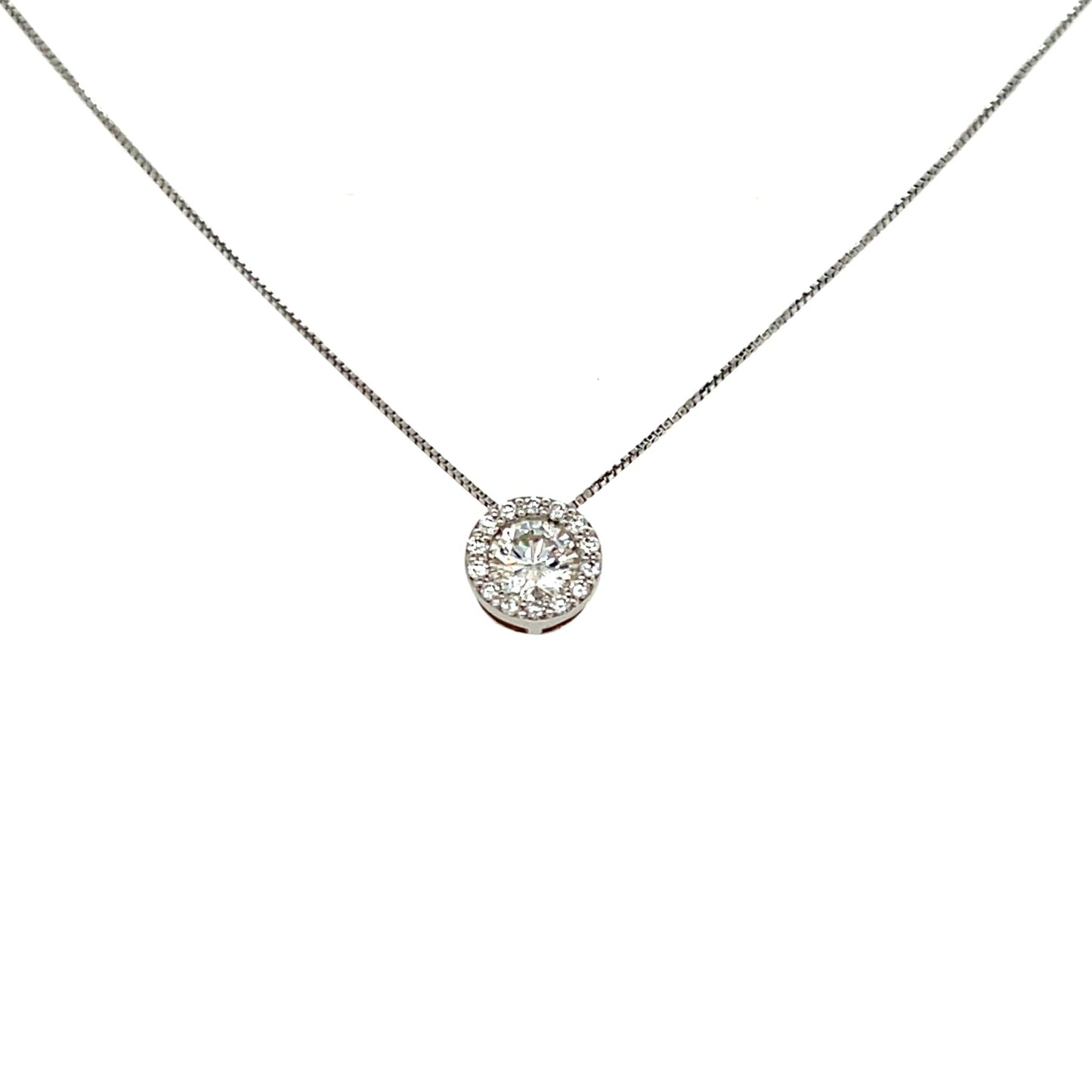 Halo Necklace 0.5/0.1ct - JMW Jewelry Wholesale
