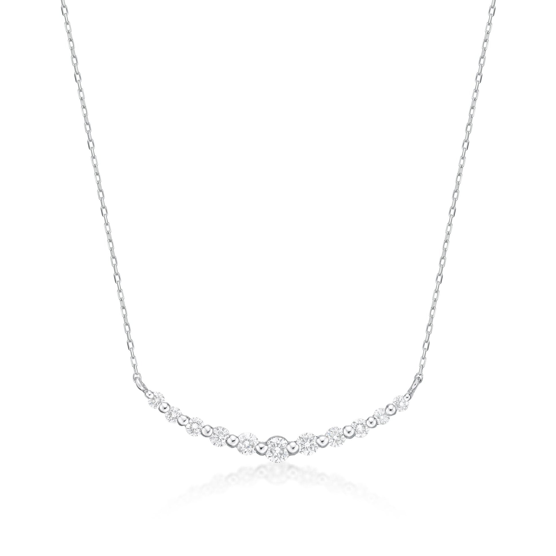 HC 11Dia Smile Necklace 0.3ct - Belgium Diamond - JMW Jewelry Wholesale