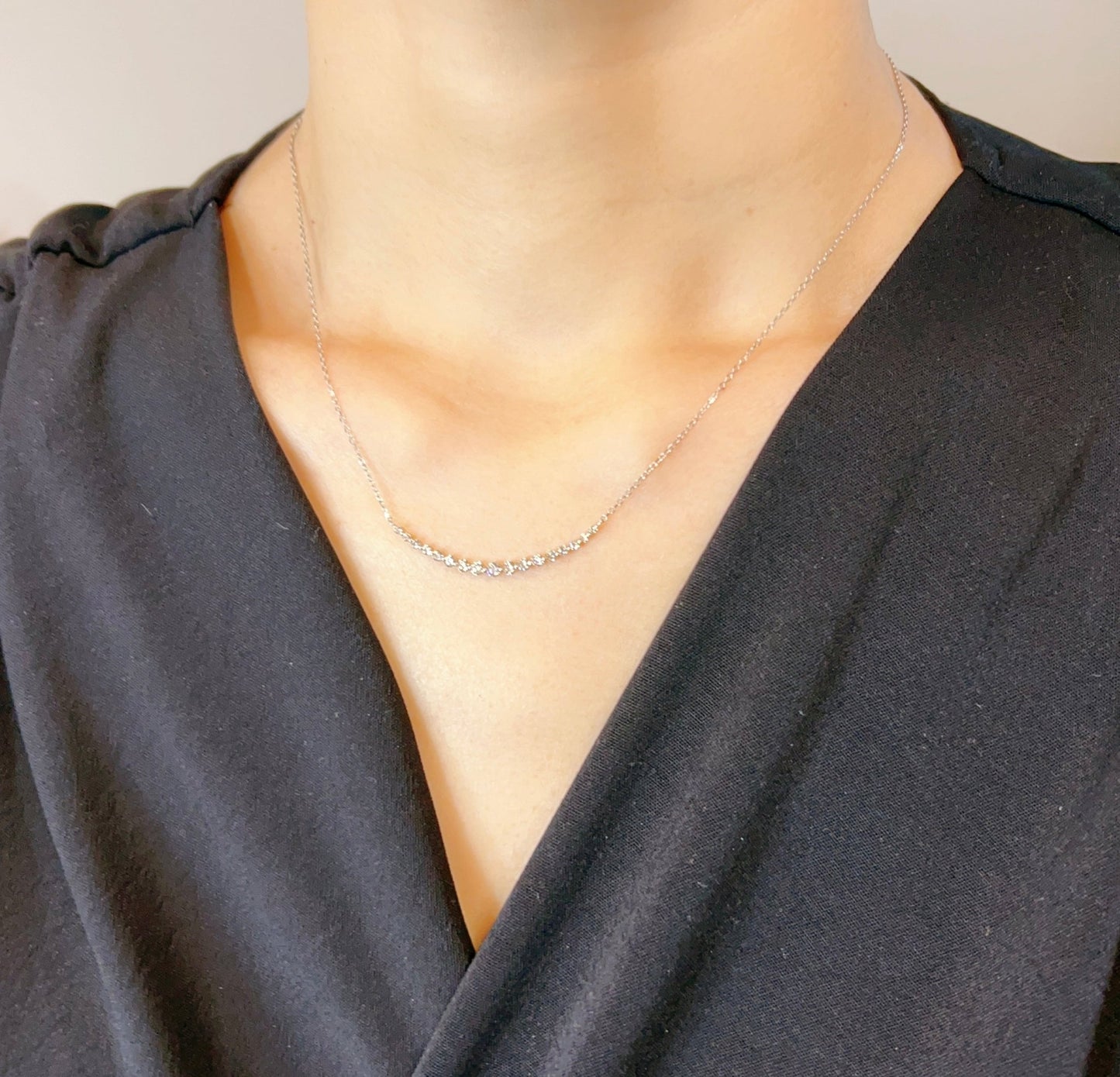 HC 17 Dia Smile Necklace 0.5ct - JMW Jewelry Wholesale