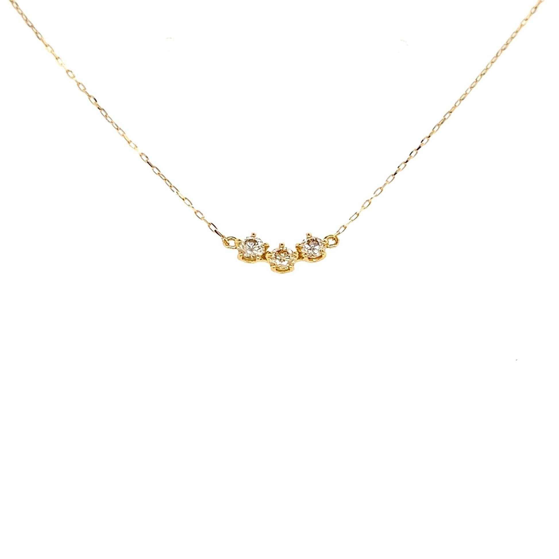 HC 3 Dia Smile Necklace 0.2ct - JMW Jewelry Wholesale
