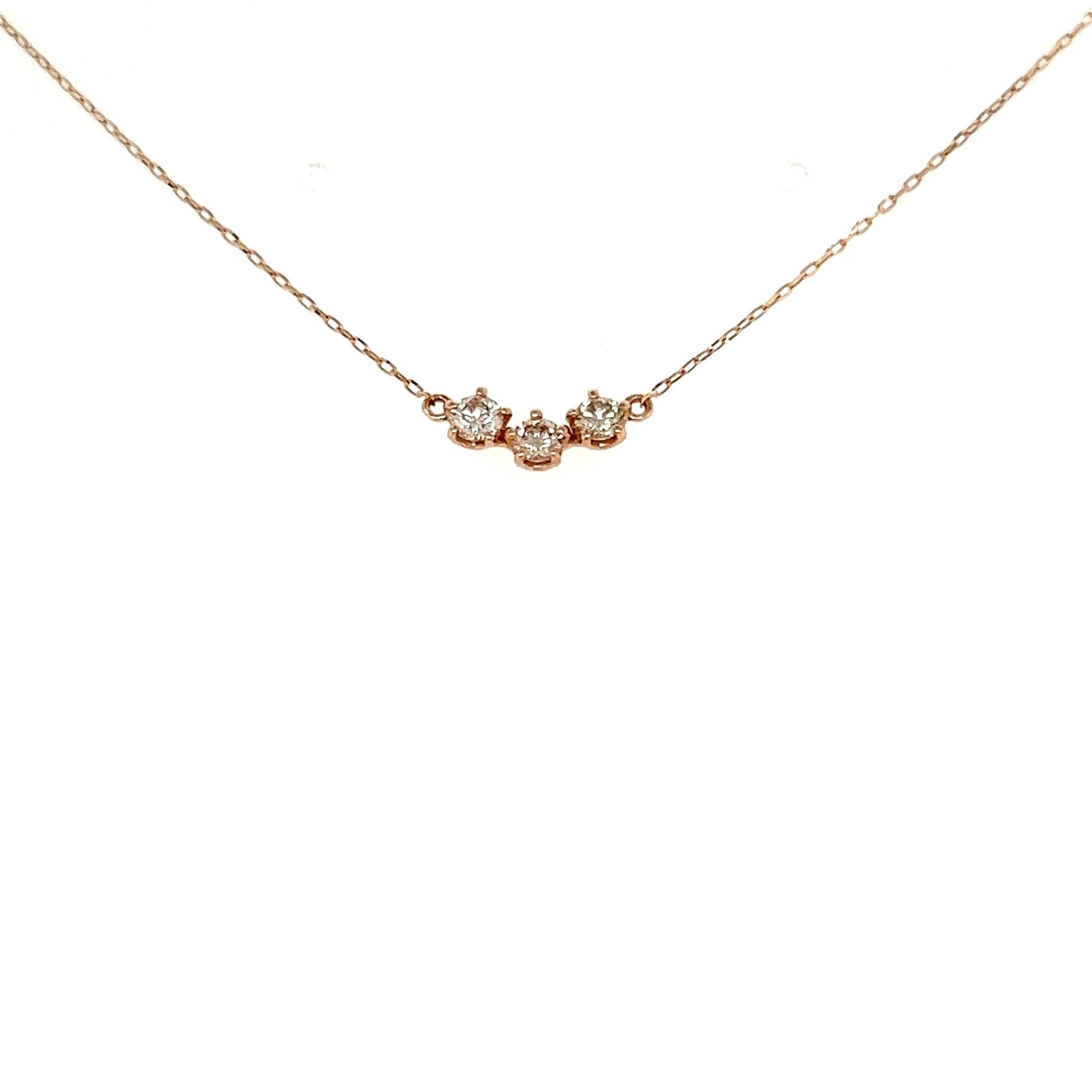 HC 3 Dia Smile Necklace 0.2ct - JMW Jewelry Wholesale