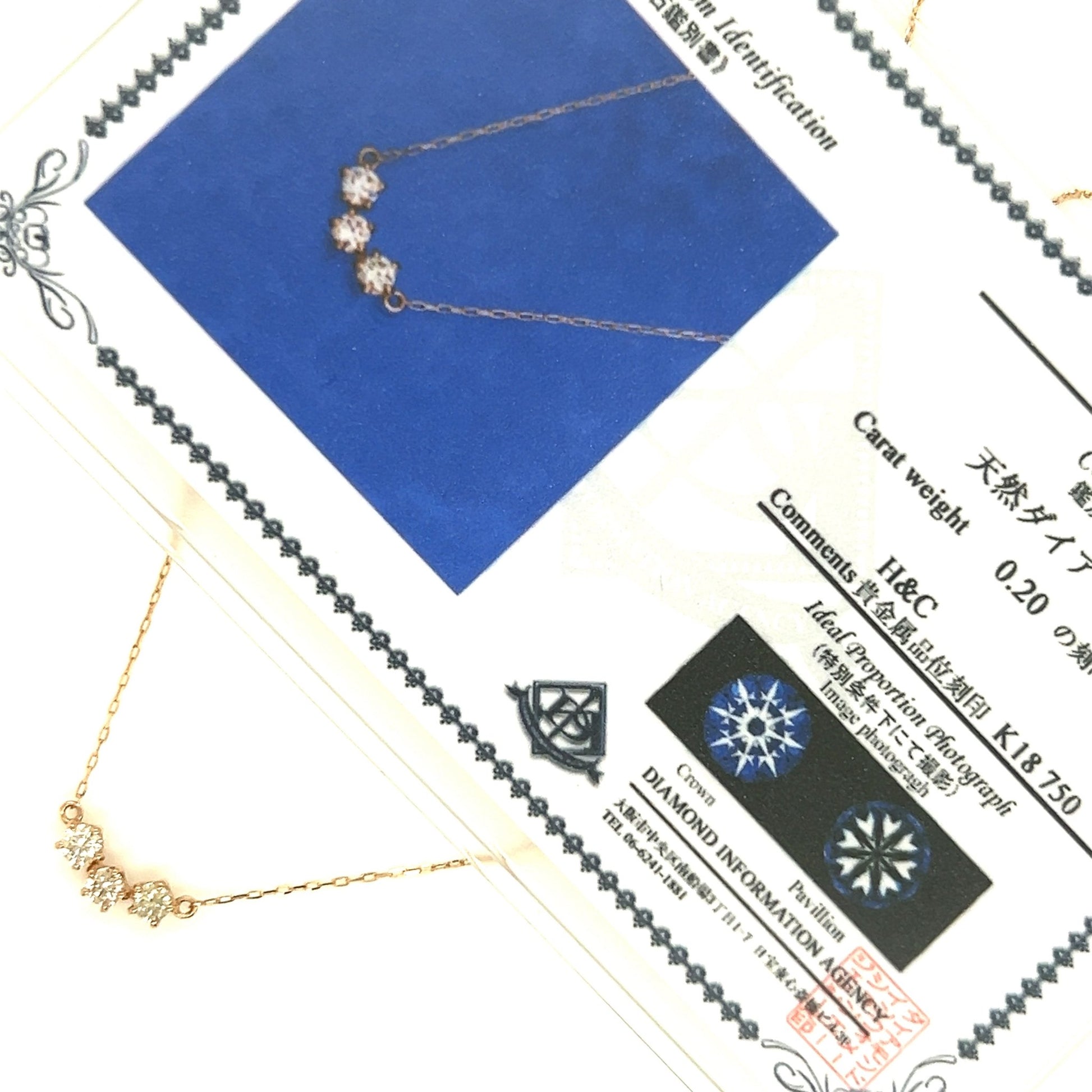 HC 3 Dia Smile Necklace 0.2ct - JMW Jewelry Wholesale