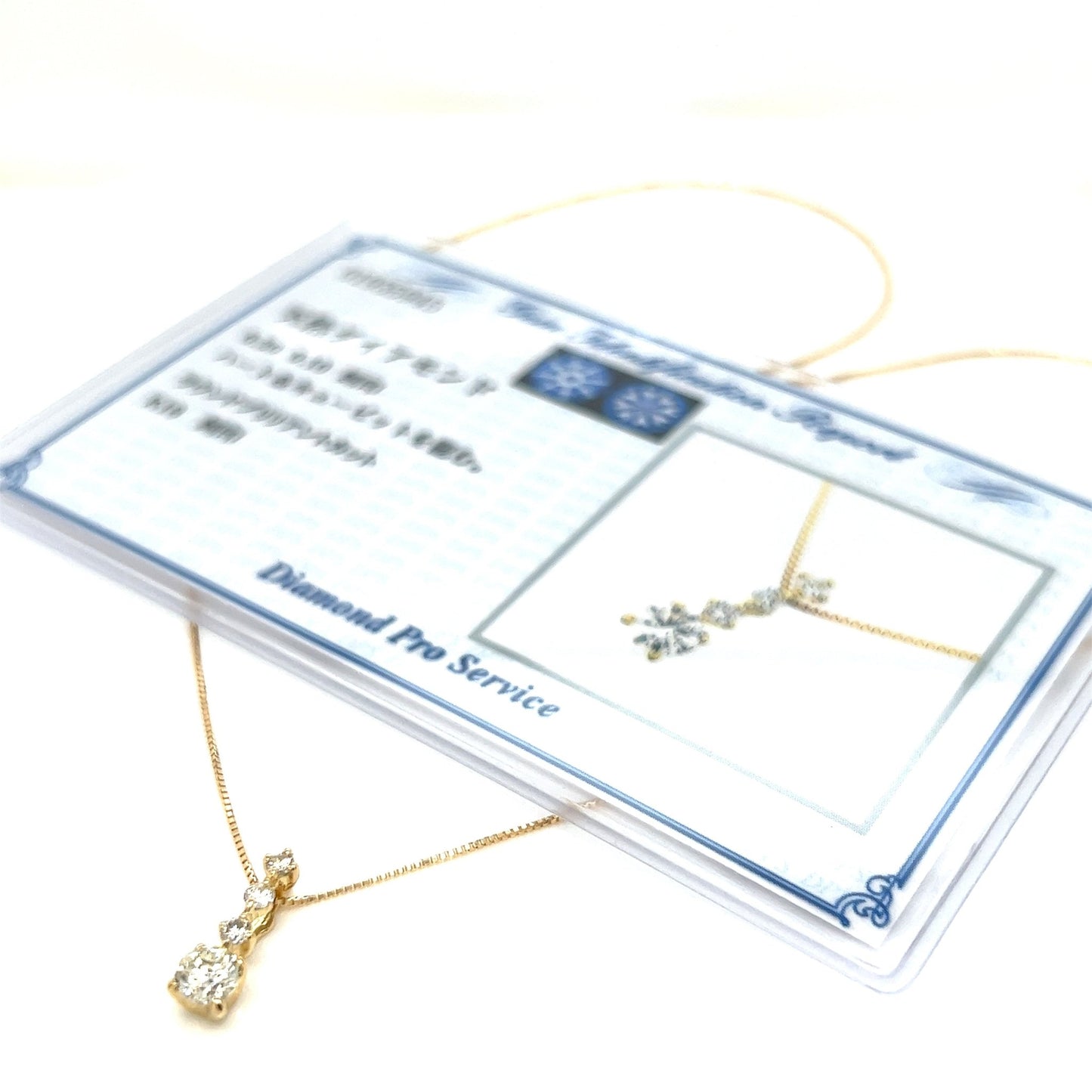 HC 4 Dia Dangle Necklace 0.3/0.1ct - JMW Jewelry Wholesale