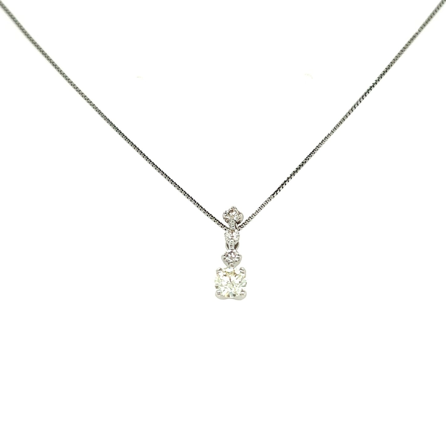 HC 4 Dia Dangle Necklace 0.3/0.1ct - JMW Jewelry Wholesale