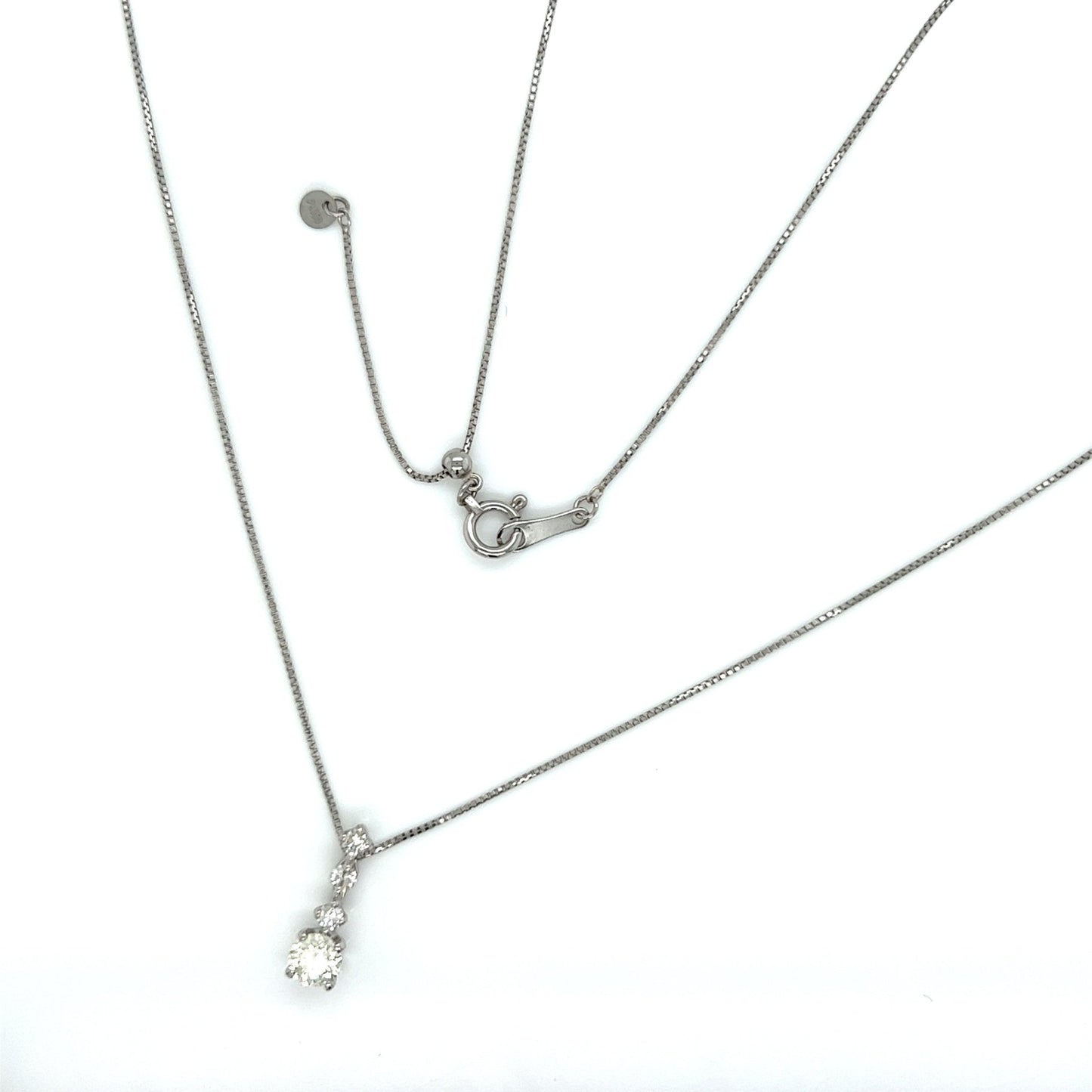 HC 4 Dia Dangle Necklace 0.3/0.1ct - JMW Jewelry Wholesale