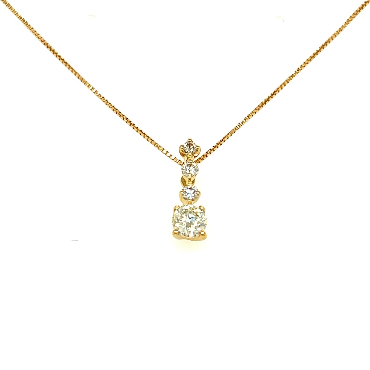 HC 4 Dia Dangle Necklace 0.3/0.1ct - JMW Jewelry Wholesale