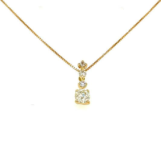 HC 4 Dia Dangle Necklace 0.3/0.1ct - JMW Jewelry Wholesale