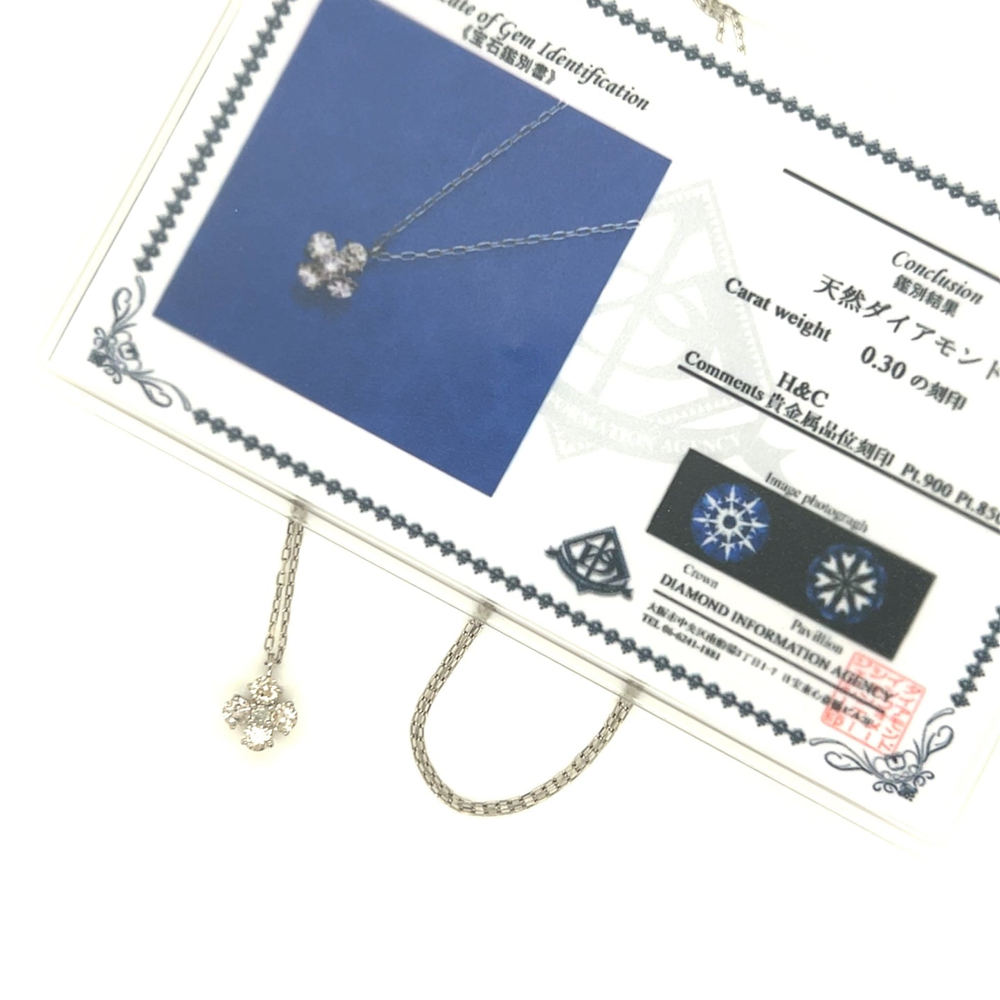 HC 5 Dia Cross Flower Necklace 0.3ct - JMW Jewelry Wholesale