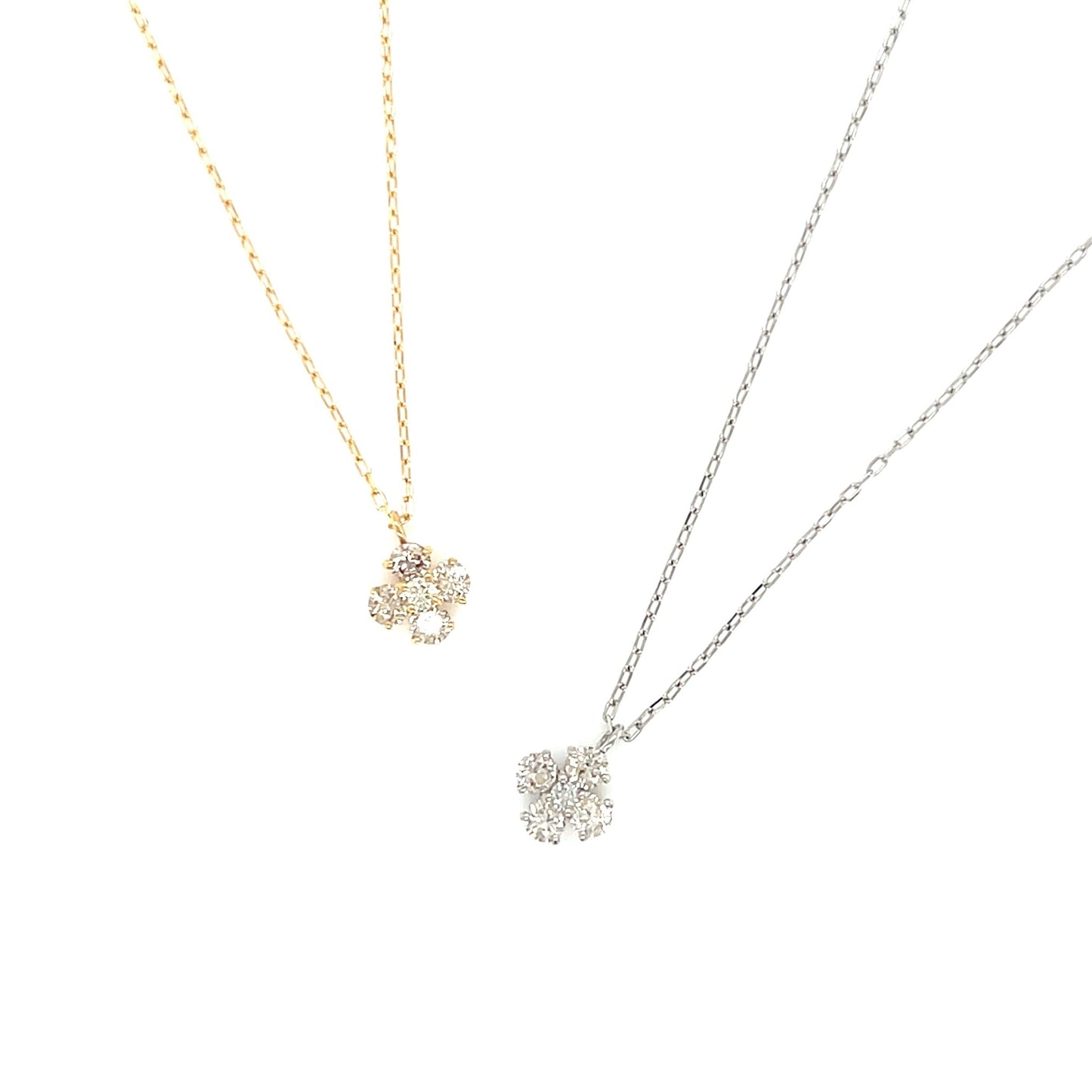 HC 5 Dia Cross Flower Necklace 0.3ct - JMW Jewelry Wholesale