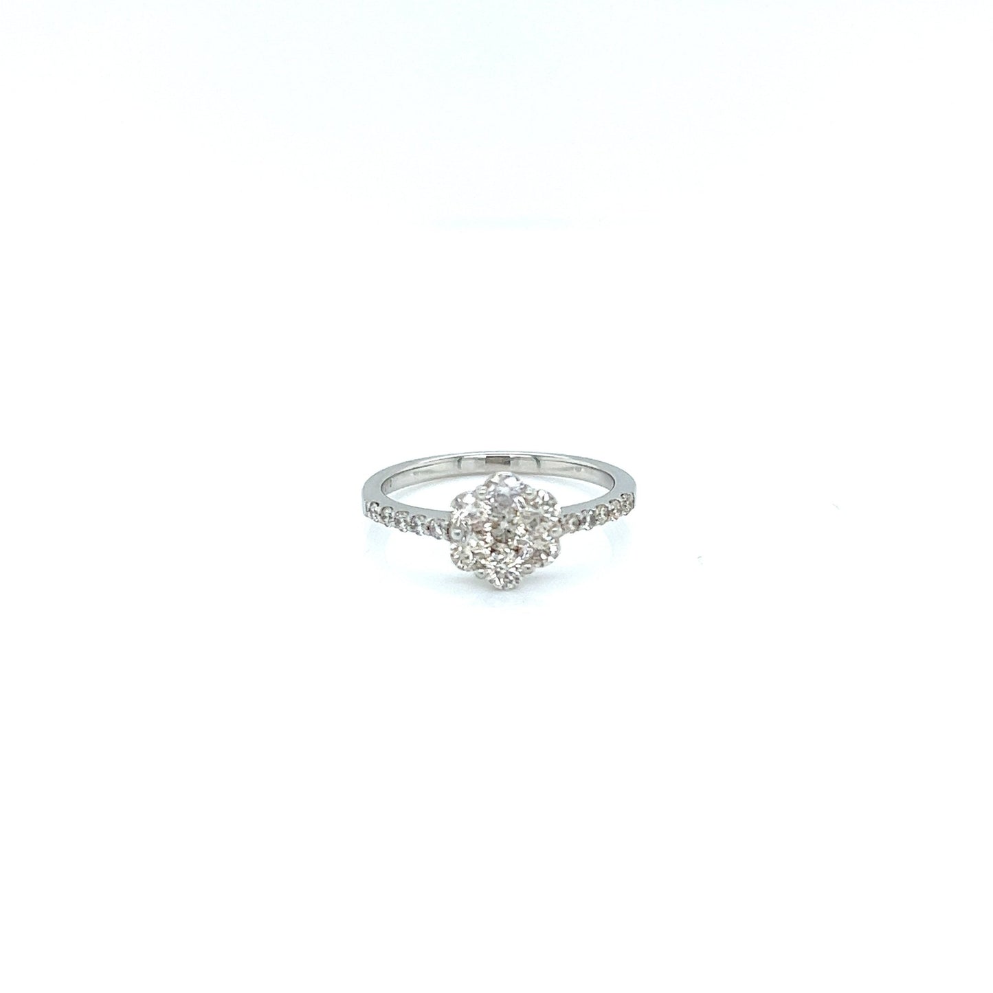 HC 6 Petal Flower Pave Ring 0.7ct - JMW Jewelry Wholesale