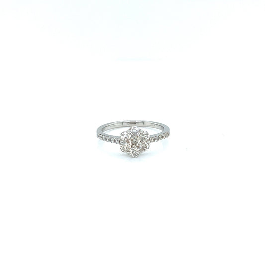 HC 6 Petal Flower Pave Ring 0.7ct - JMW Jewelry Wholesale