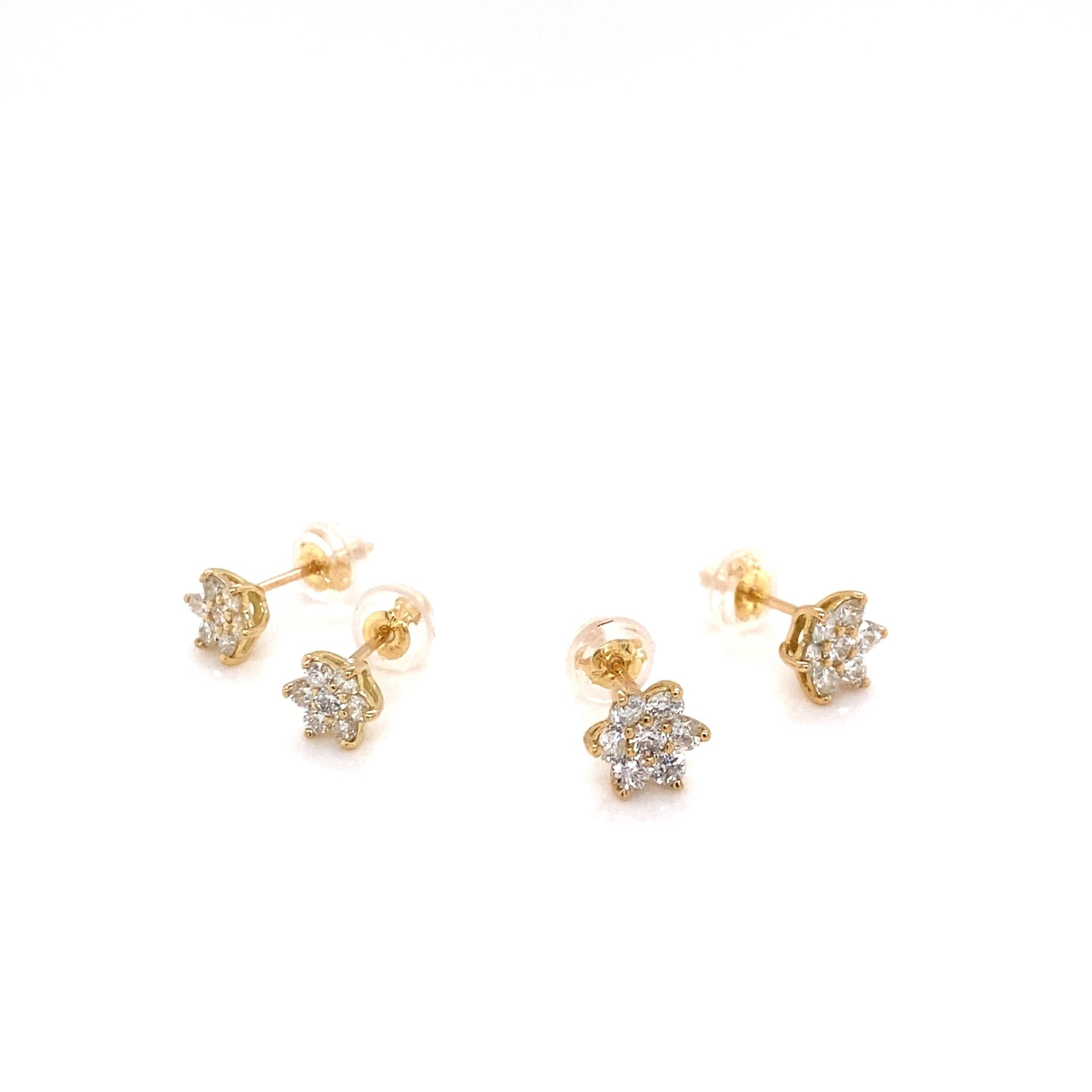 HC 6 petals Flower Earrings 0.5ct - JMW Jewelry Wholesale