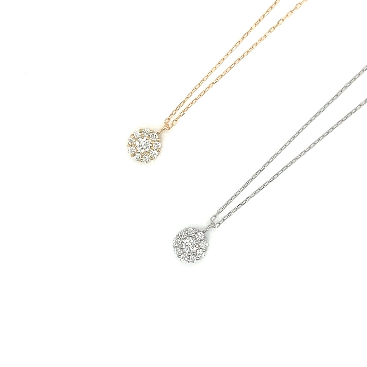 HC 7 Dia Bezel Smile Necklace 0.3ct - JMW Jewelry Wholesale