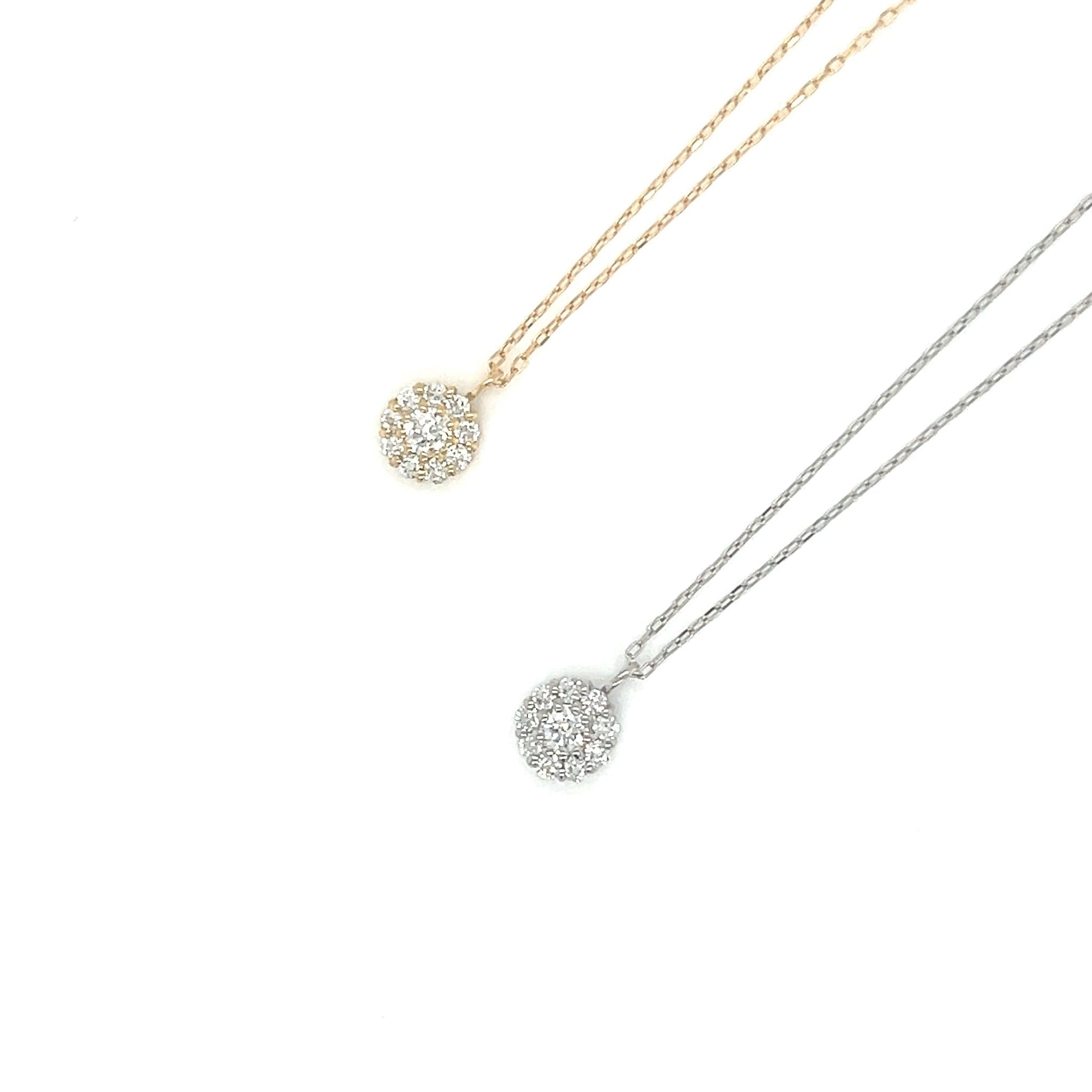 HC 7 Dia Bezel Smile Necklace 0.3ct - JMW Jewelry Wholesale