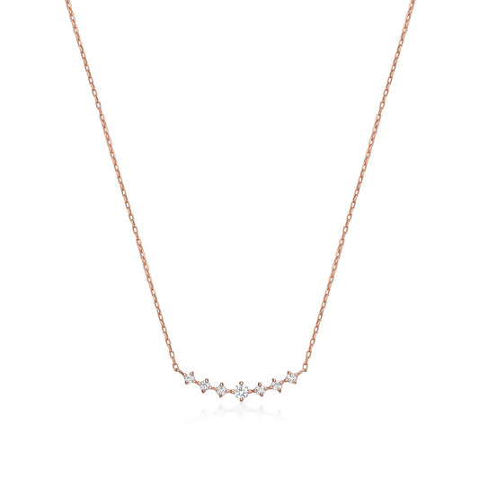 HC 7 Dia Rhombus Smile Necklace 0.15ct - JMW Jewelry Wholesale