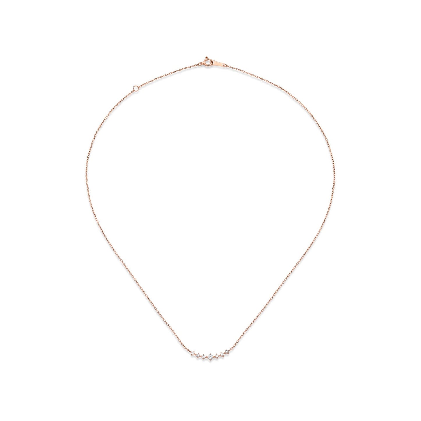 HC 7 Dia Rhombus Smile Necklace 0.15ct - JMW Jewelry Wholesale