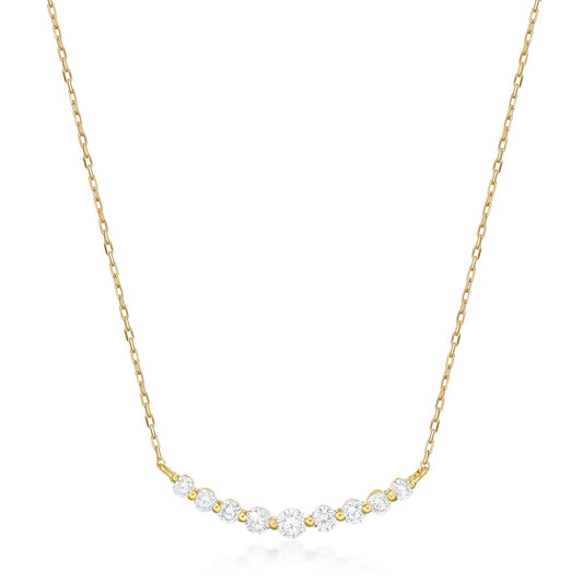 HC 9 Dia Smile Necklace 0.3ct - JMW Jewelry Wholesale