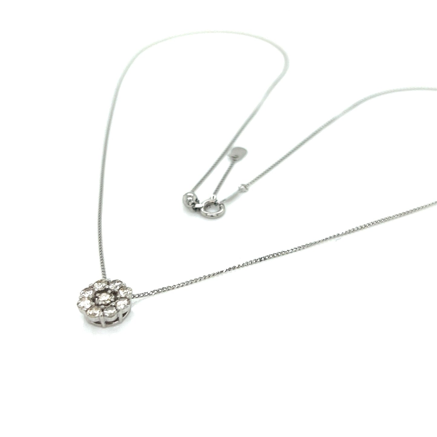 HC 9 Petal Flower Necklace 0.5ct - JMW Jewelry Wholesale