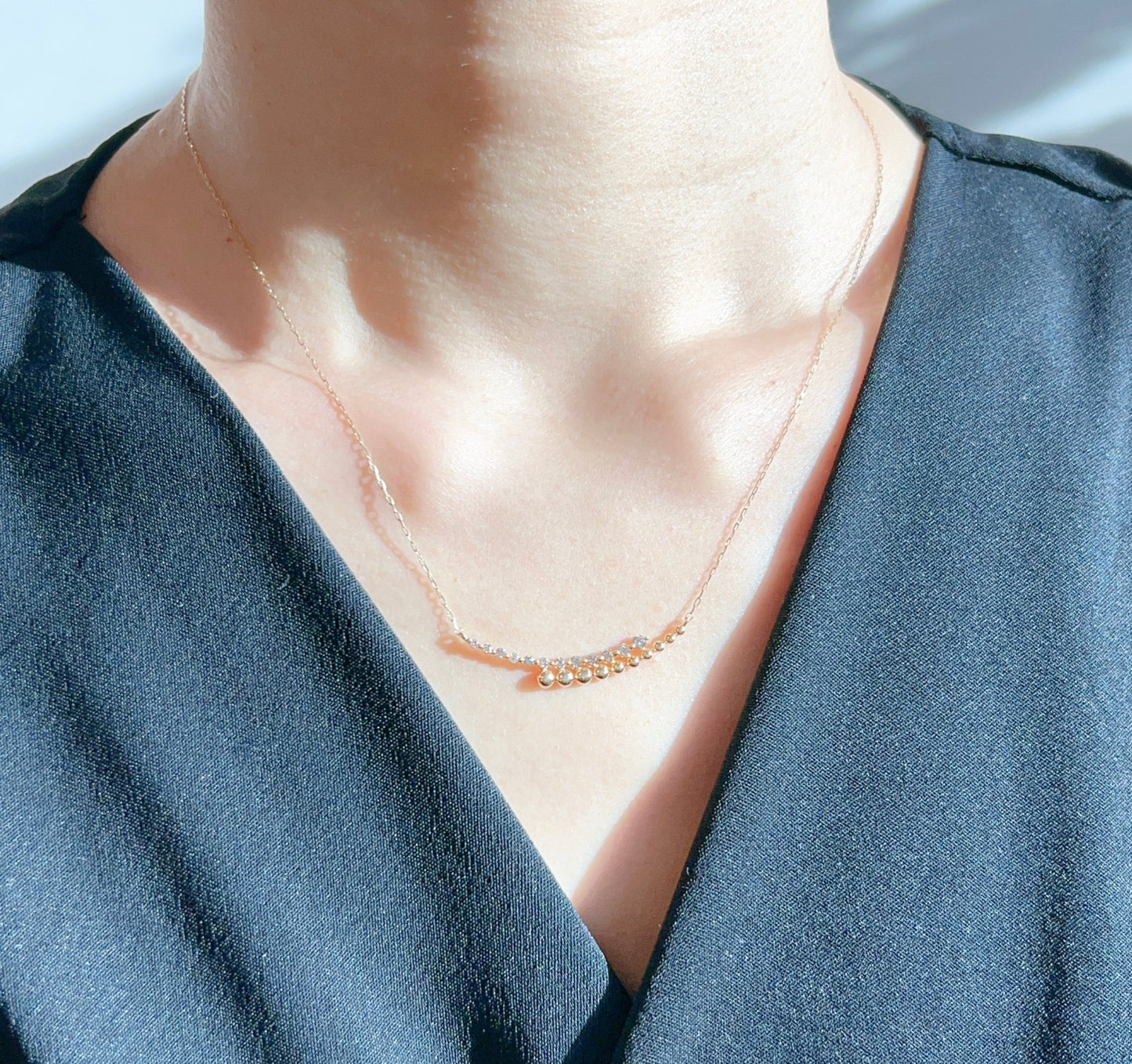 HC Cradle Smile Necklace 0.3ct - JMW Jewelry Wholesale