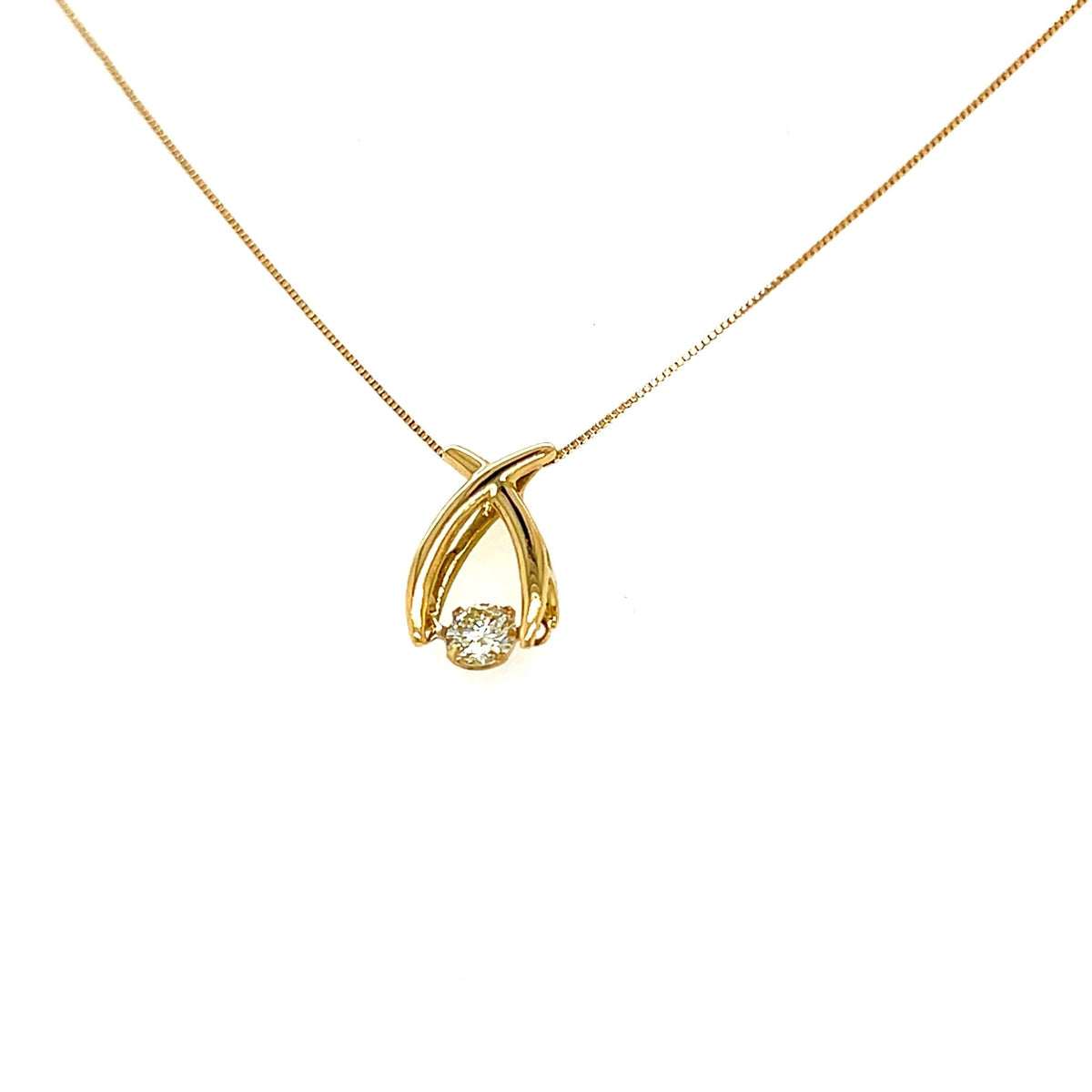 HC DS Cross Bridge Necklace 0.1ct - JMW Jewelry Wholesale