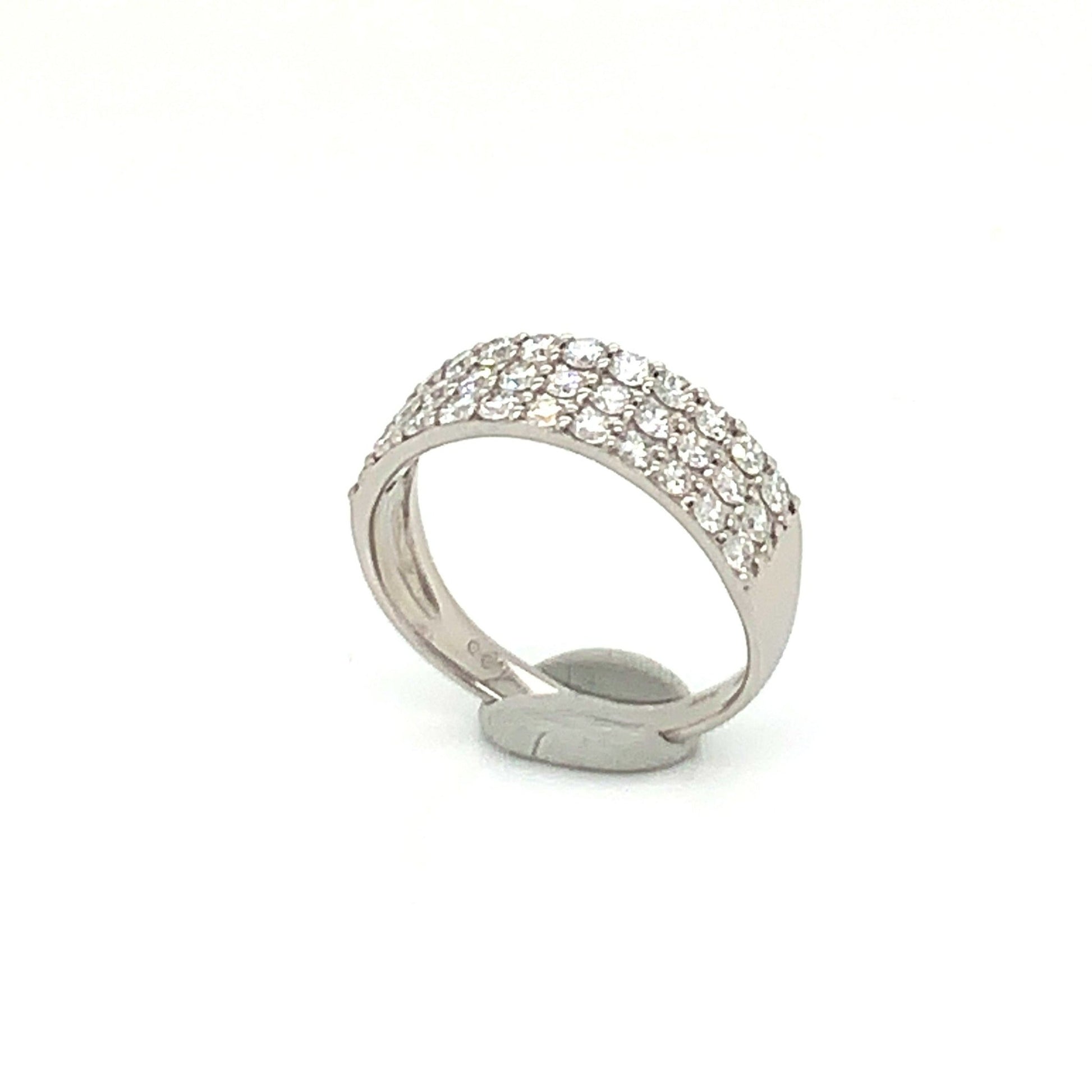 HC Flat 3 Row Dia Ring 1ct - JMW Jewelry Wholesale