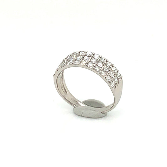 HC Flat 3 Row Dia Ring 1ct - JMW Jewelry Wholesale