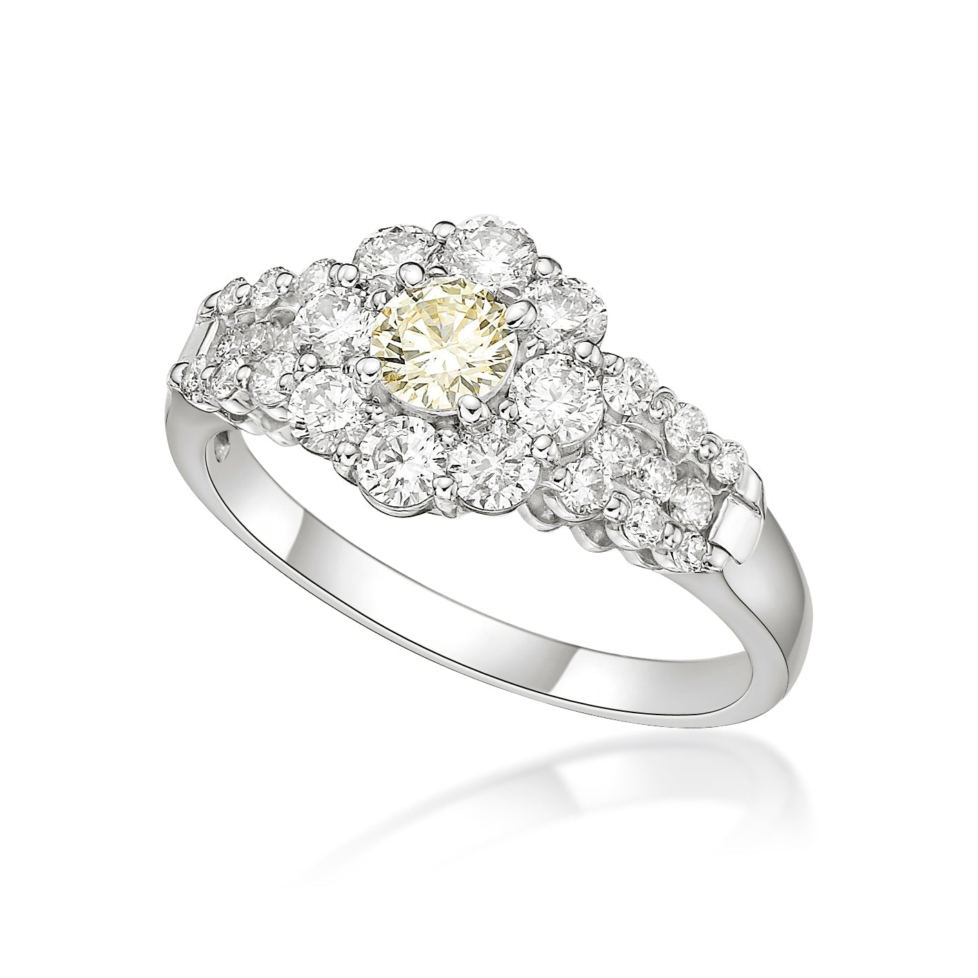 HC Flower Ring with Melees 0.23/0.72ct - JMW Jewelry Wholesale