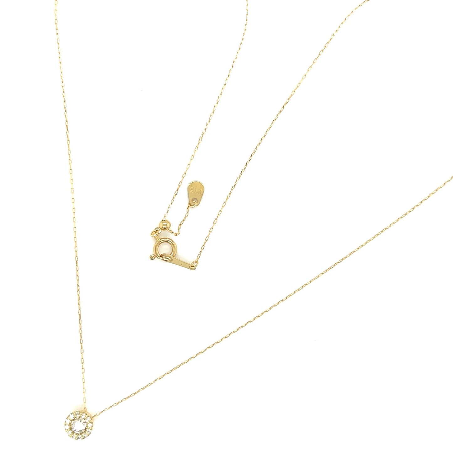 HC Halo Necklace 0.13/0.06ct - JMW Jewelry Wholesale