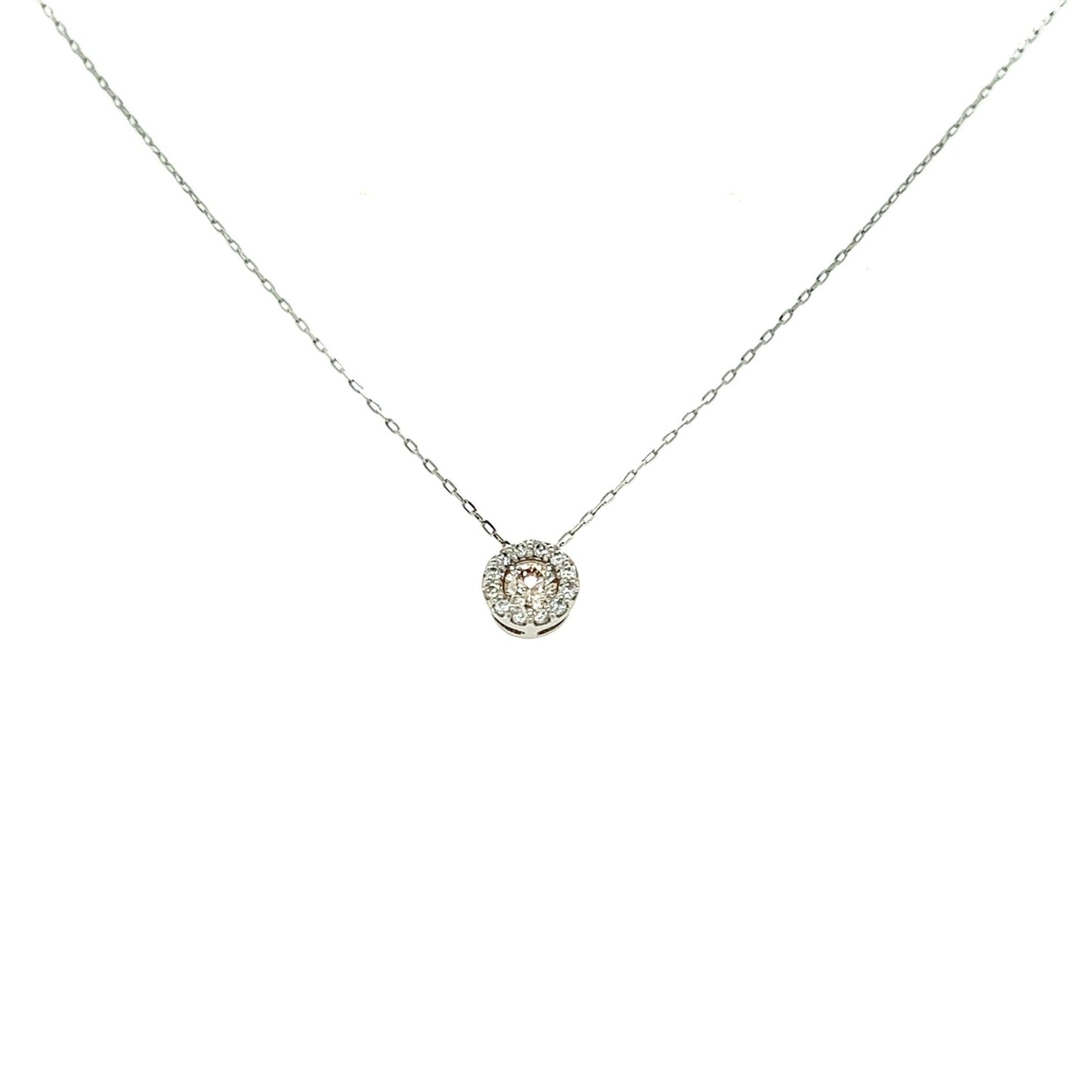 HC Halo Necklace 0.13/0.06ct - JMW Jewelry Wholesale