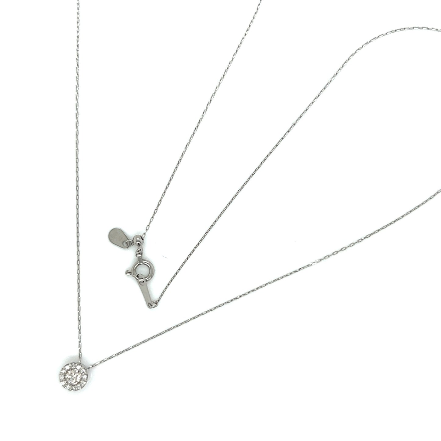HC Halo Necklace 0.13/0.06ct - JMW Jewelry Wholesale