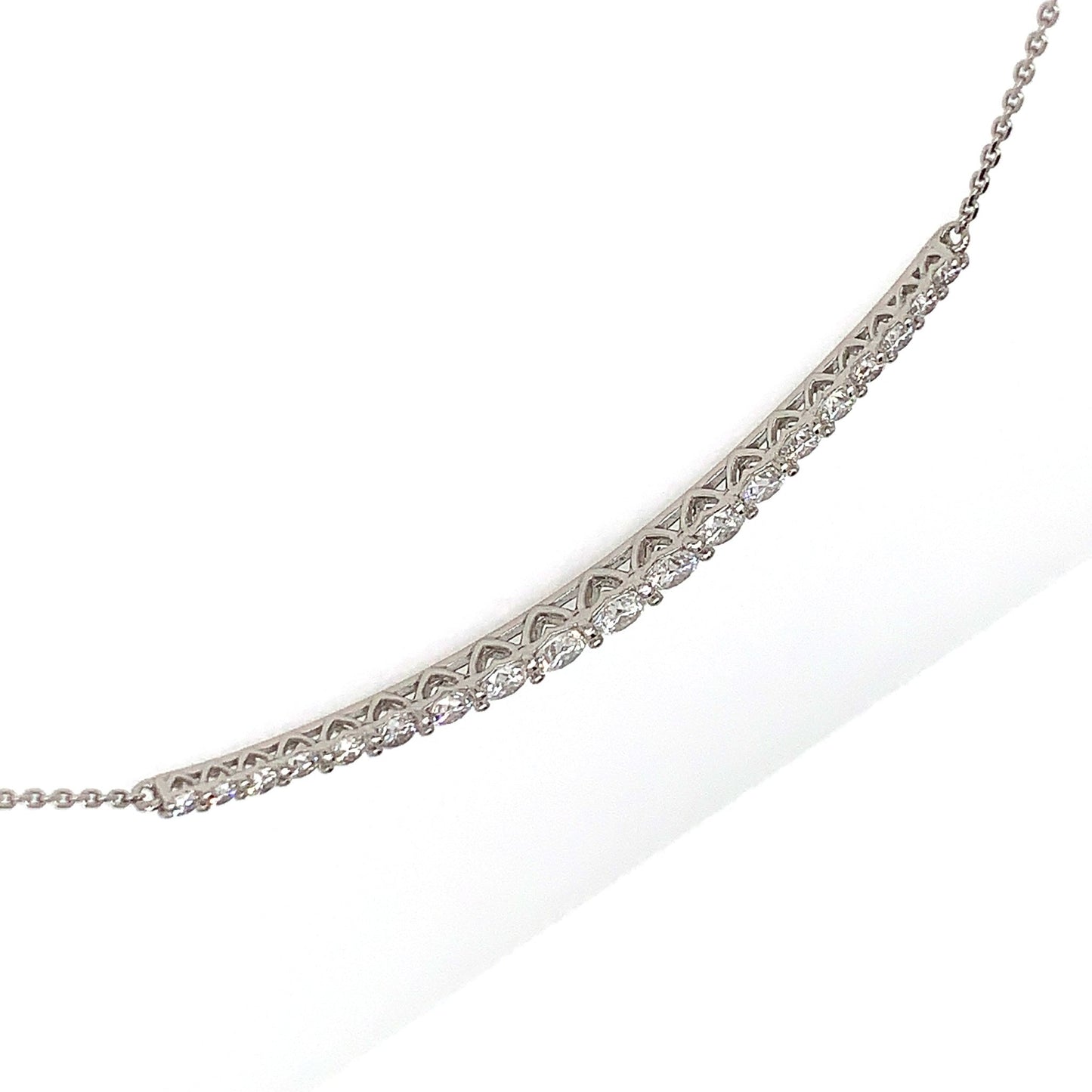 HC Heart Shape 19 Dia Smile Necklace 1ct - JMW Jewelry Wholesale