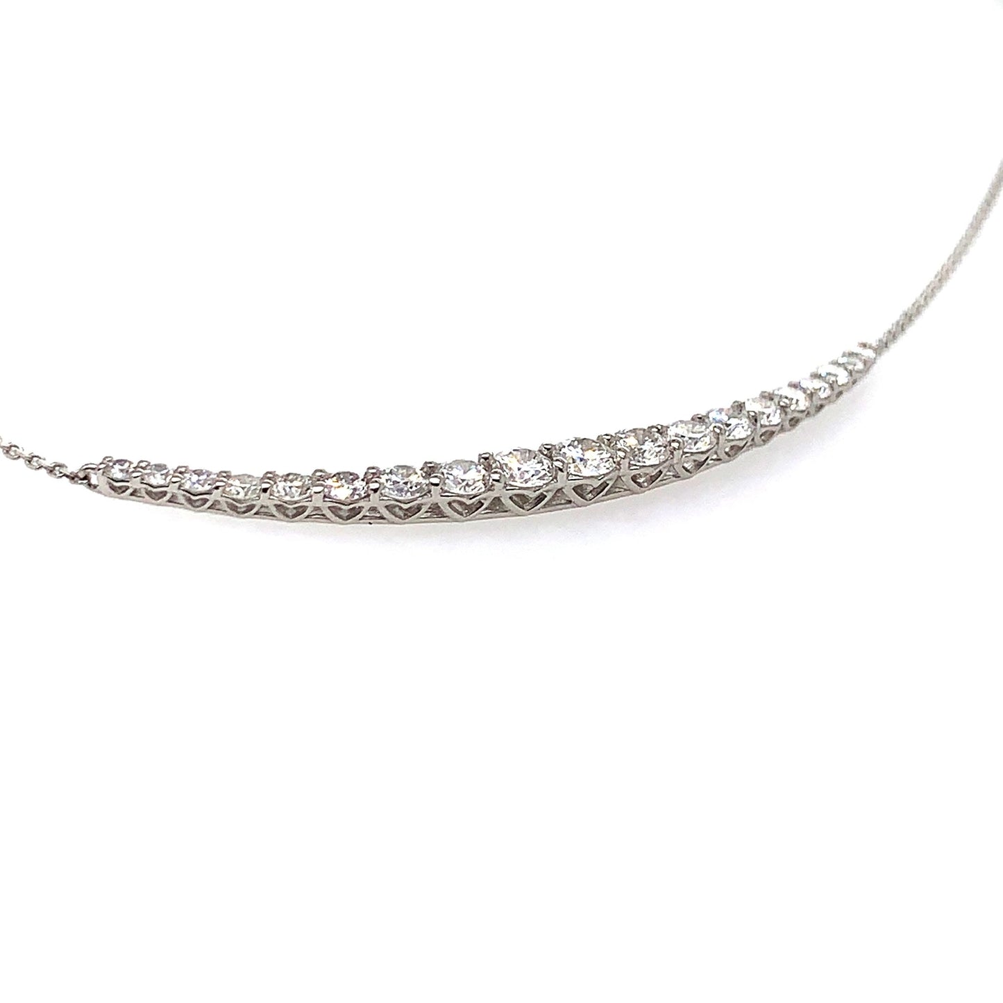 HC Heart Shape 19 Dia Smile Necklace 1ct - JMW Jewelry Wholesale