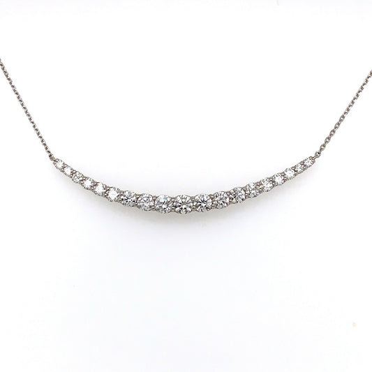 HC Heart Shape 19 Dia Smile Necklace 1ct - JMW Jewelry Wholesale