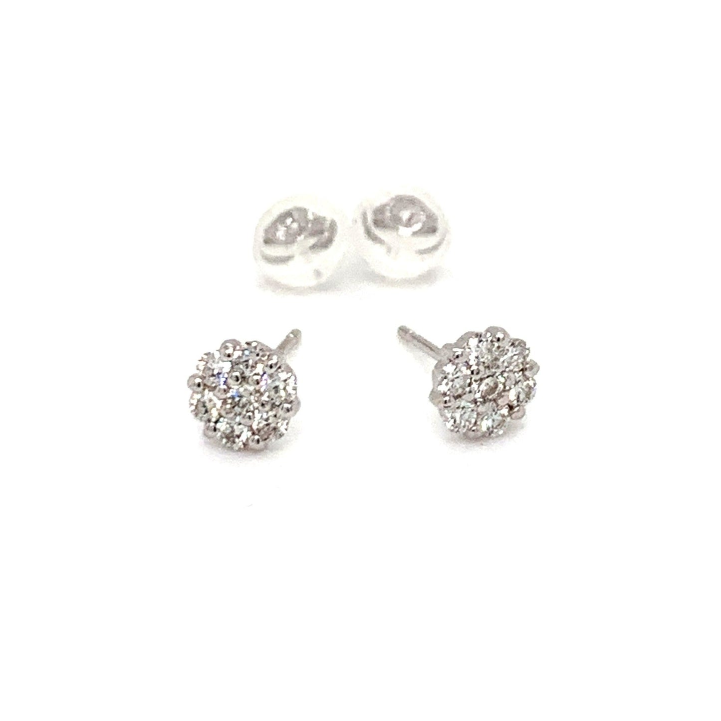 HC Honeycomb Flower Earrings 0.3ct - JMW Jewelry Wholesale