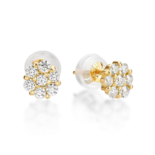 HC Honeycomb Flower Earrings 0.3ct - JMW Jewelry Wholesale