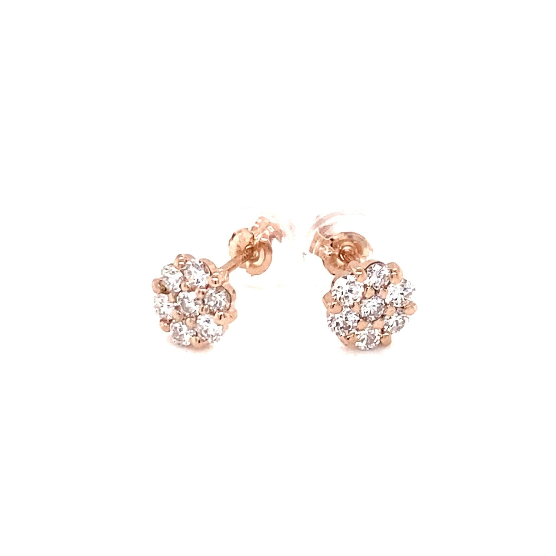HC Honeycomb Flower Earrings 0.3ct - JMW Jewelry Wholesale
