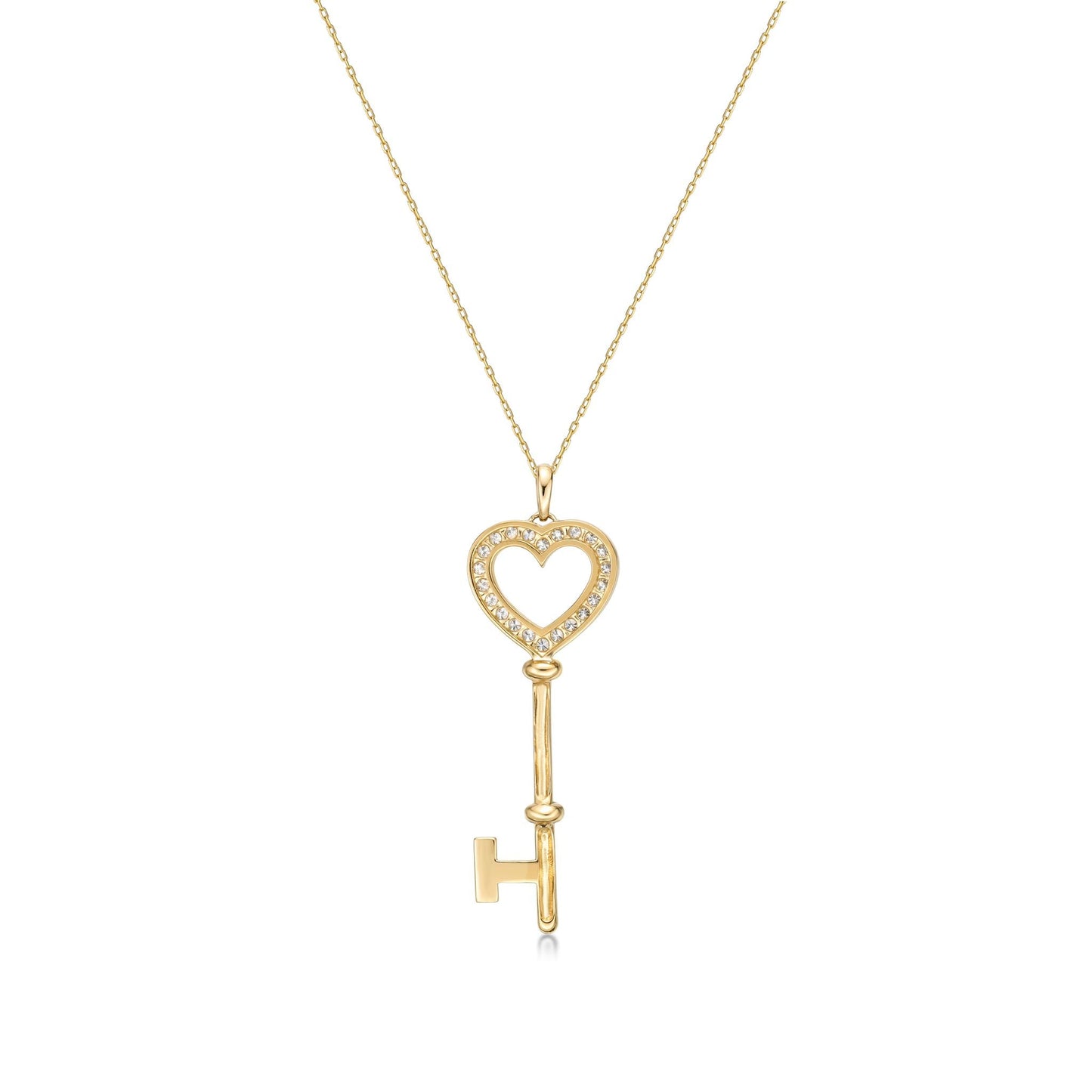 HC Key Heart shape Necklace 0.3ct - JMW Jewelry Wholesale