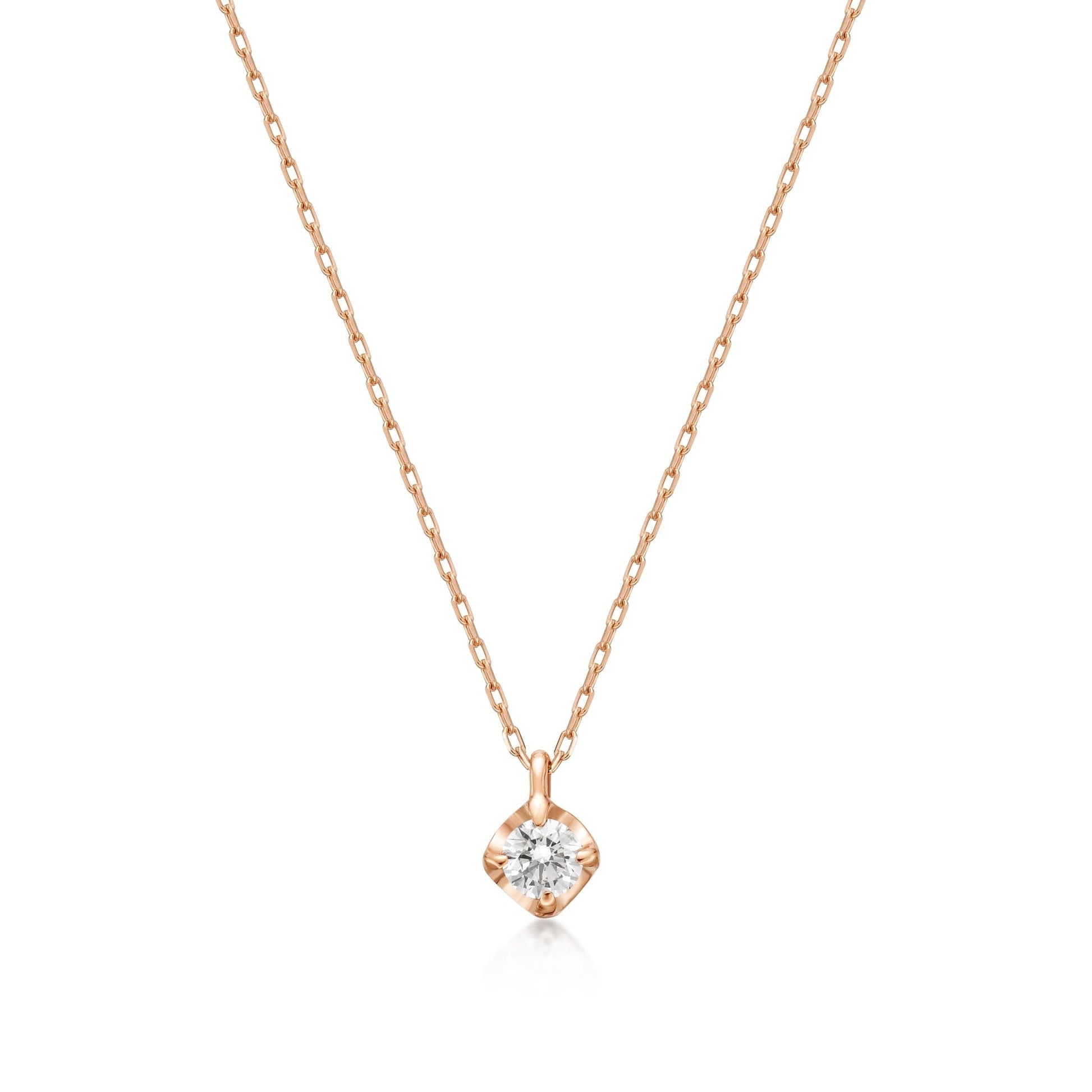 HC Single Dia Rhombus Necklace 0.08ct - JMW Jewelry Wholesale