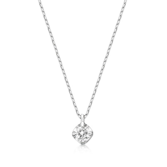 HC Single Dia Rhombus Necklace 0.08ct - JMW Jewelry Wholesale