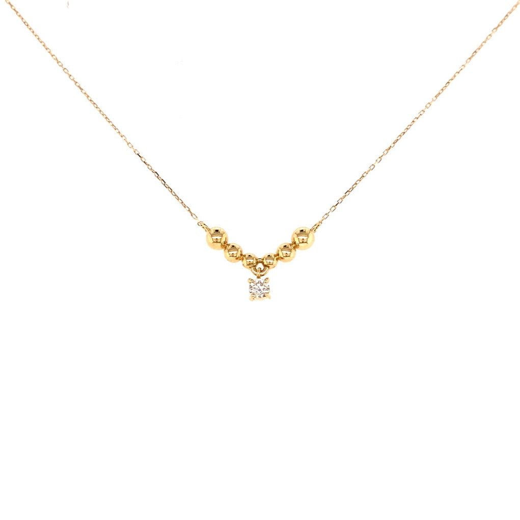HC Smile Dangle Necklace 0.07ct - JMW Jewelry Wholesale