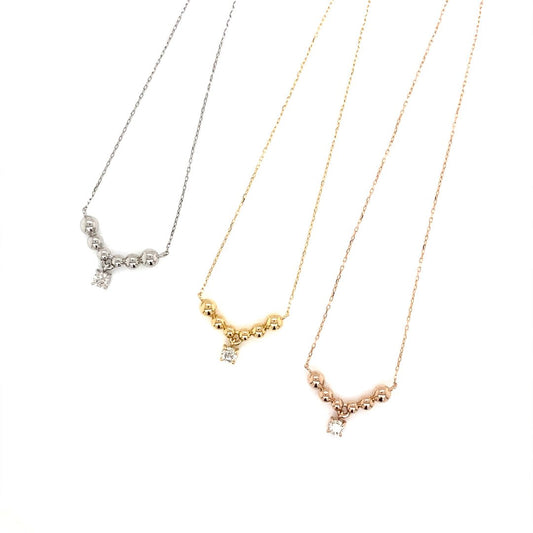 HC Smile Dangle Necklace 0.07ct - JMW Jewelry Wholesale