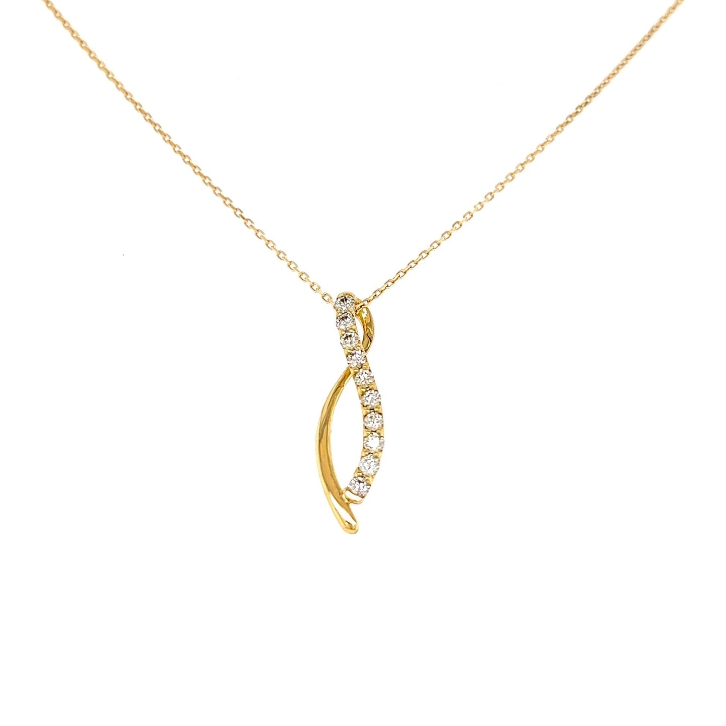 HC Twisted Necklace 0.2ct - JMW Jewelry Wholesale