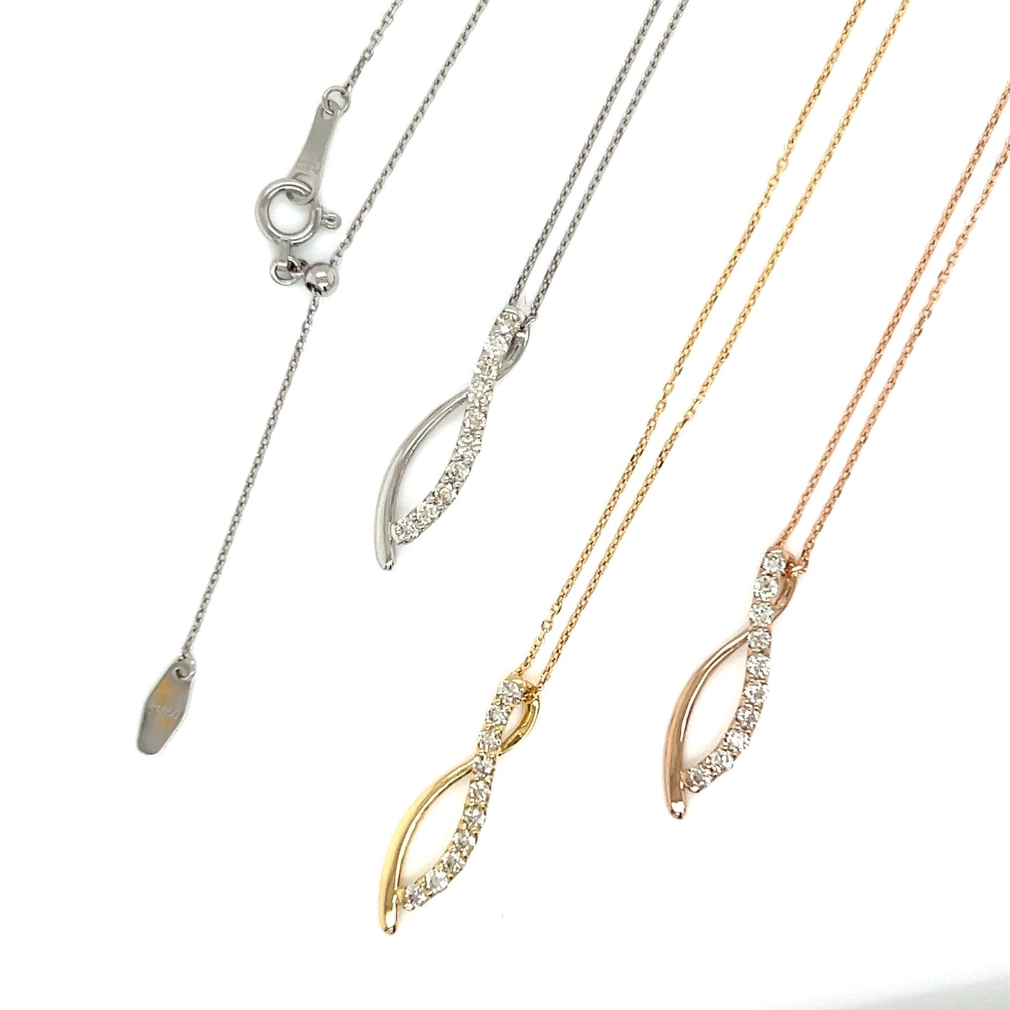 HC Twisted Necklace 0.2ct - JMW Jewelry Wholesale