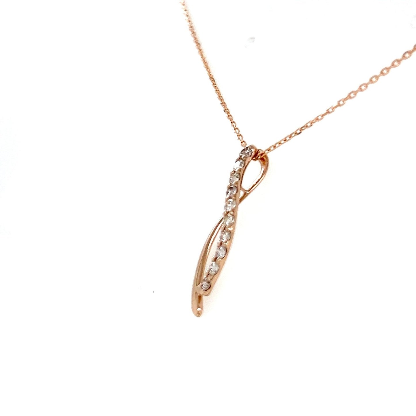 HC Twisted Necklace 0.2ct - JMW Jewelry Wholesale